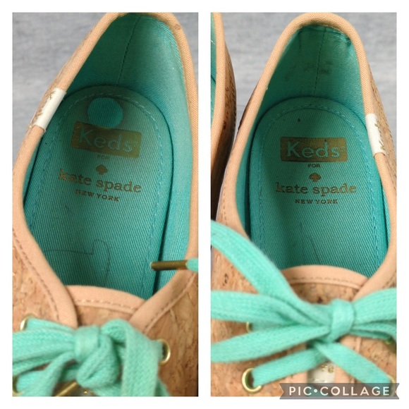 🐆 W/8 Keds x Kate Spade Cork Print Sneakers - Picture 13 of 16